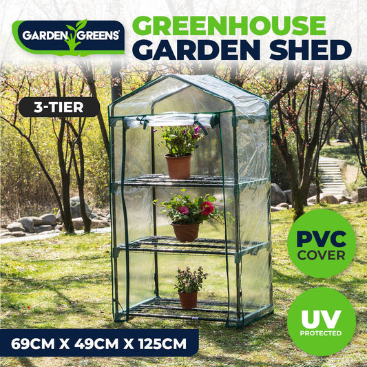 1.25m 3 Tier UV Protected Greenhouse Shed