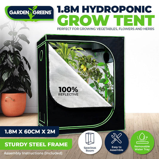1.8m x 2m Reflective Hydroponic Grow Tent