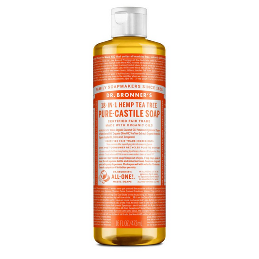 Dr Bronners 18 in 1 Tea Tree Pure Castile Liquid Soap 473ml