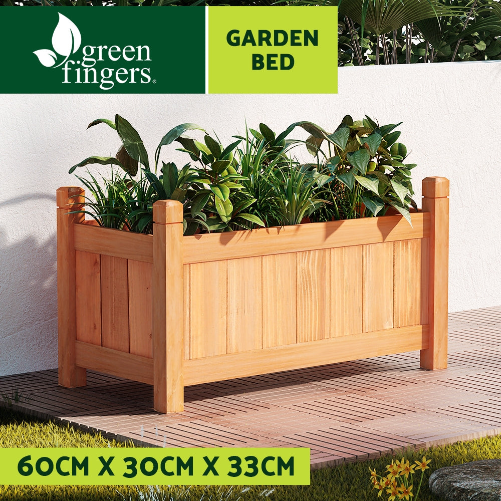 60cm x 30cm x 33cm Wooden Raised Garden Bed