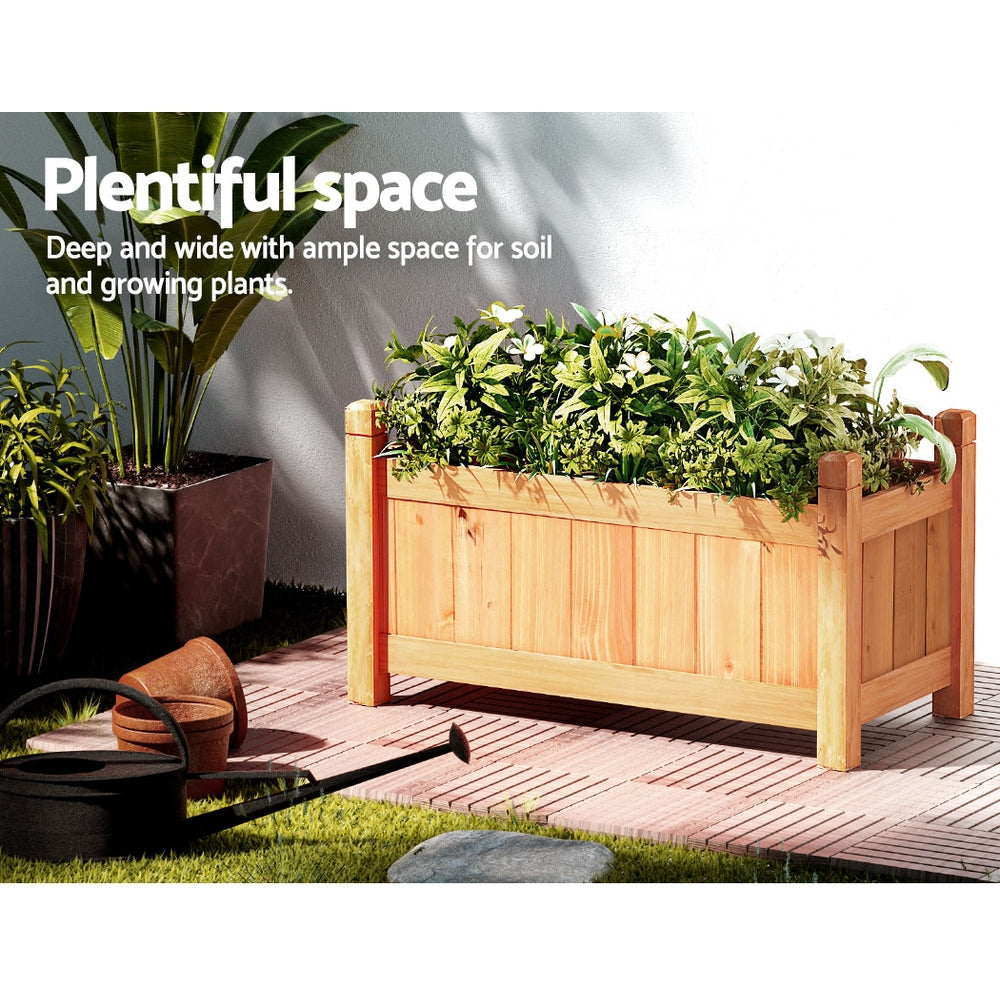 60cm x 30cm x 33cm Wooden Raised Garden Bed