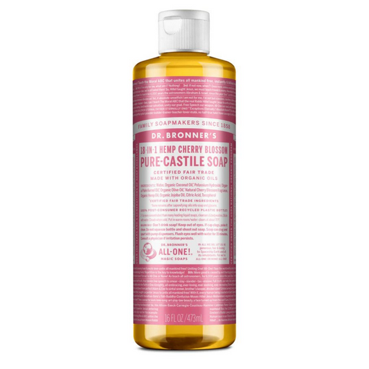 Dr Bronners 18 in 1 Cherry Blossom Pure Castile Liquid Soap 473ml