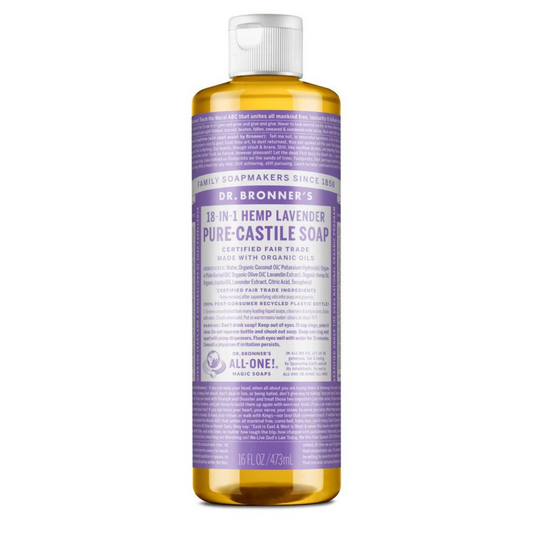 Dr Bronners 18 in 1 Lavender Pure Castile Liquid Soap 473ml